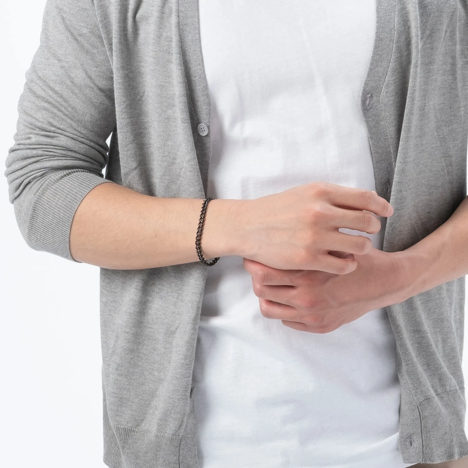 CARBONIZED TITANIUM CHAIN BRACELET - Image 3