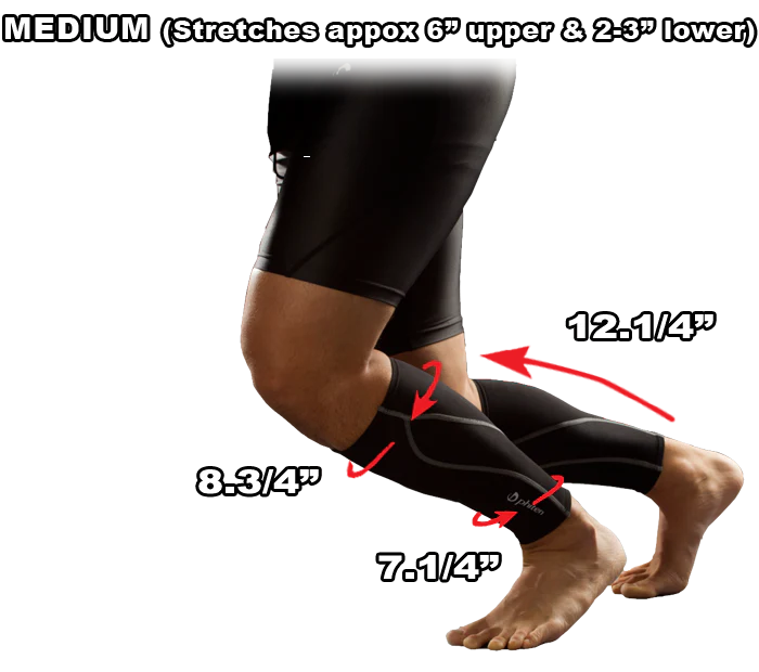 HEATHER TITANIUM COMPRESSION CALF SLEEVES - Image 3