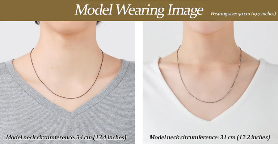 Titanium Slim Chain Necklace Basic - Image 15