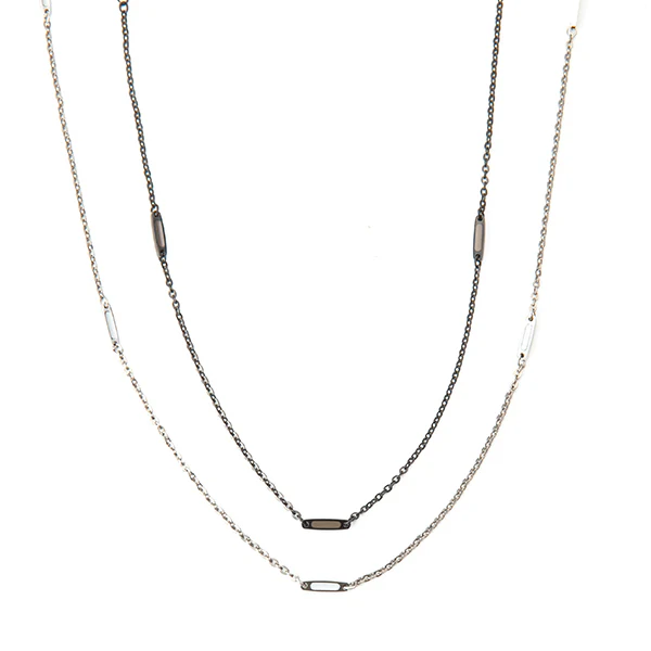 Titanium Slim Chain Necklace Station - Image 4